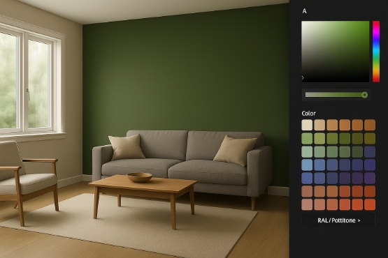Démonstration de notre outil de simulation de couleurs par intelligence artificielle