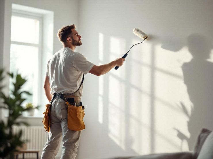 Maison moderne avec façade rénovée par Les Peintures de Jules à Vannes
